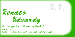 renato udvardy business card